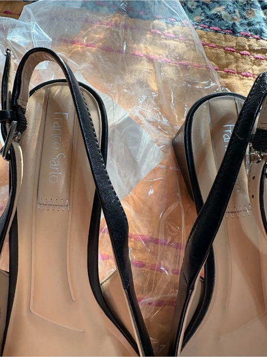 Franco Sarto Black Pointed Toe Slingback Heels main image 2